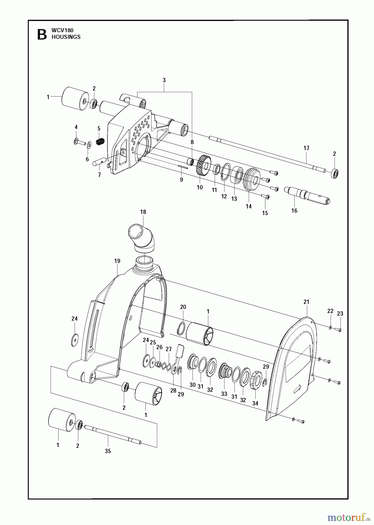  Trennschneider, Cut-Off WCV 180, 2009-10 HOUSING