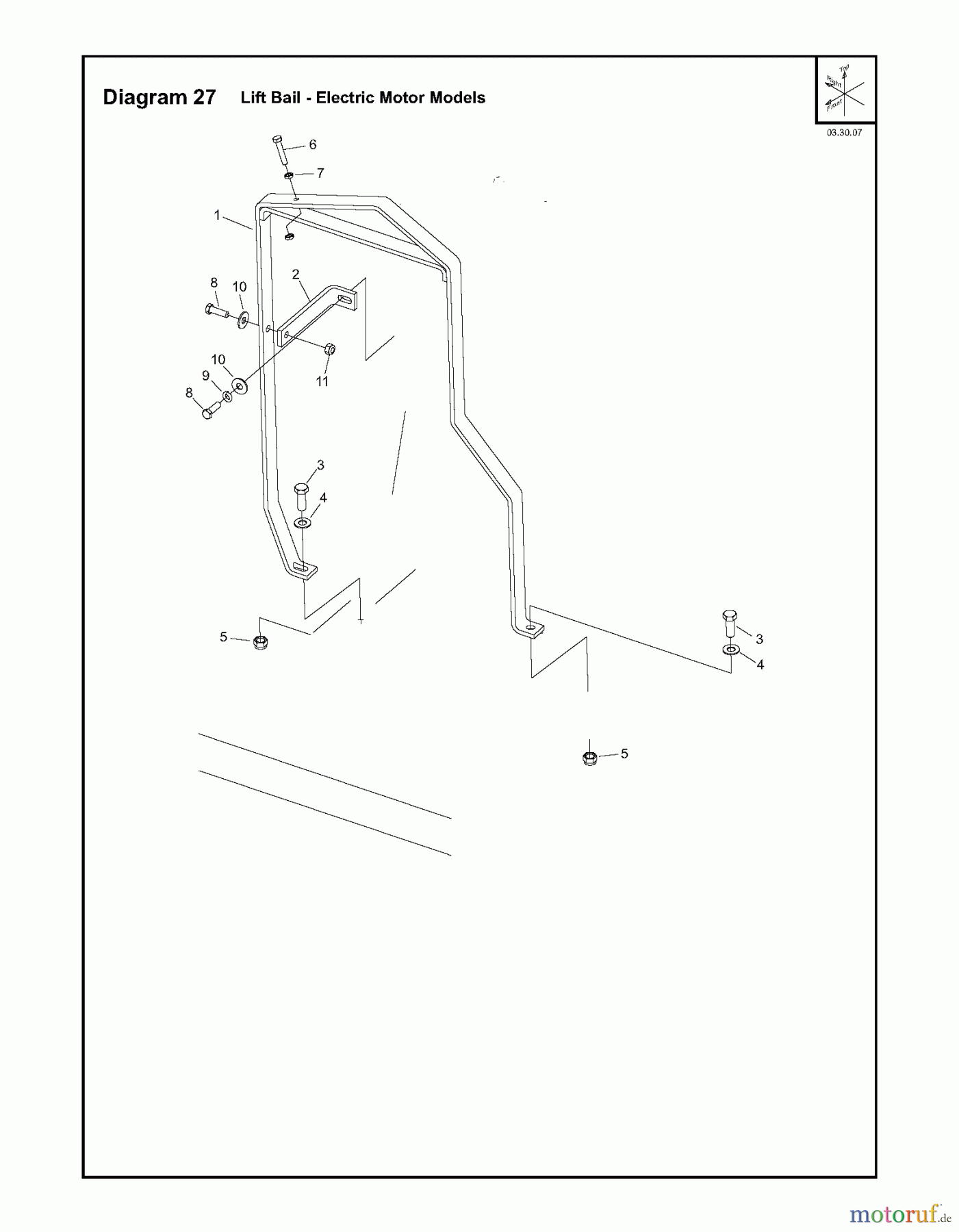  Trennschneider, Floor FS3500, 2007-10 Lift Bail - Electric Motor Models
