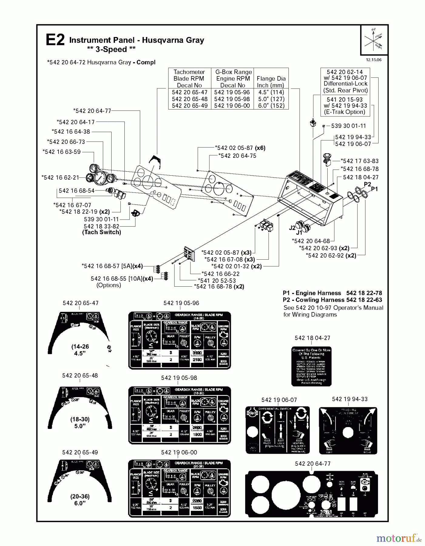  Trennschneider, Floor FS4800, 2006-44 Instrument Panel, 3-Speed