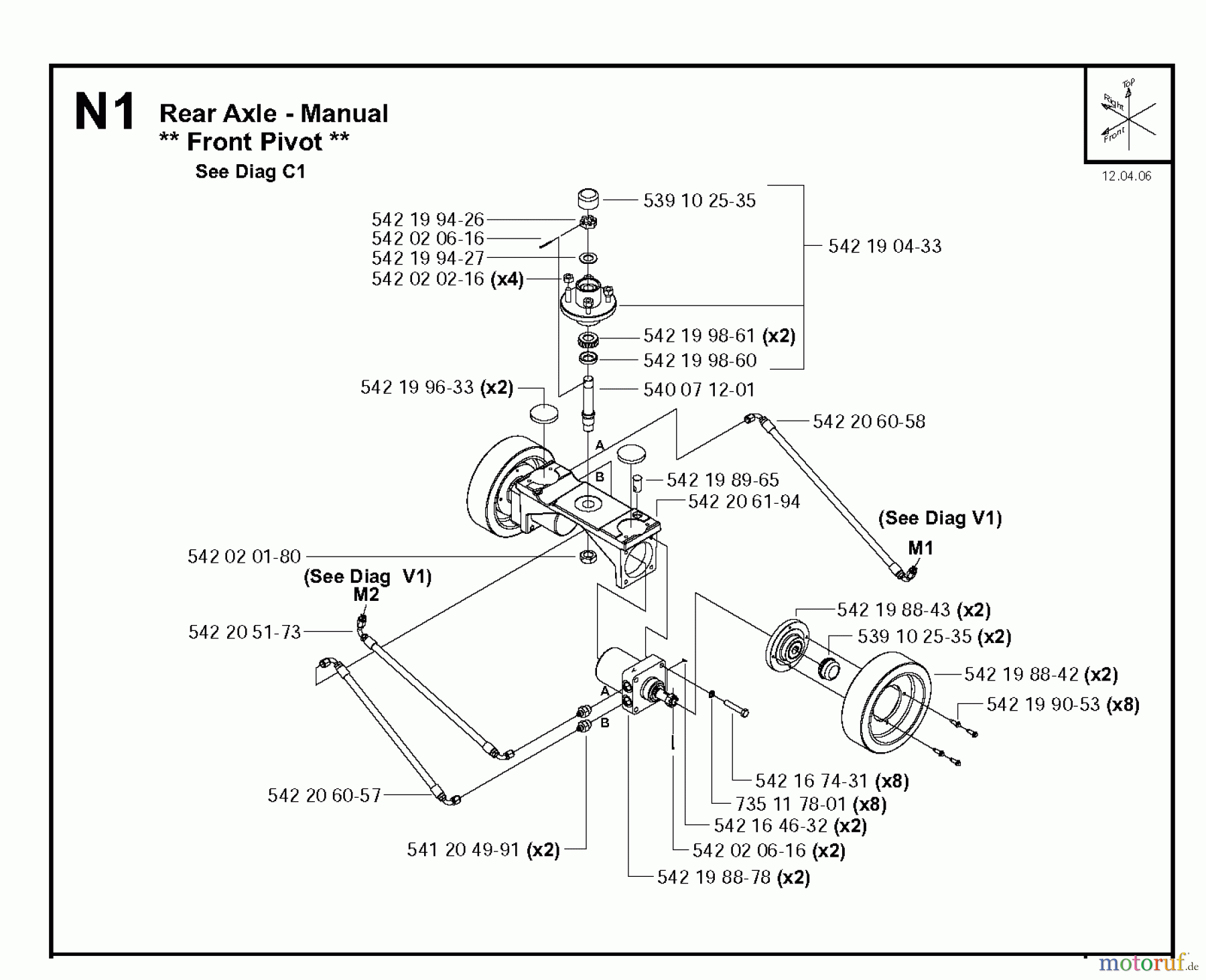  Trennschneider, Floor FS4800, 2006-44 Rear Axle - Manual, Front Pivot