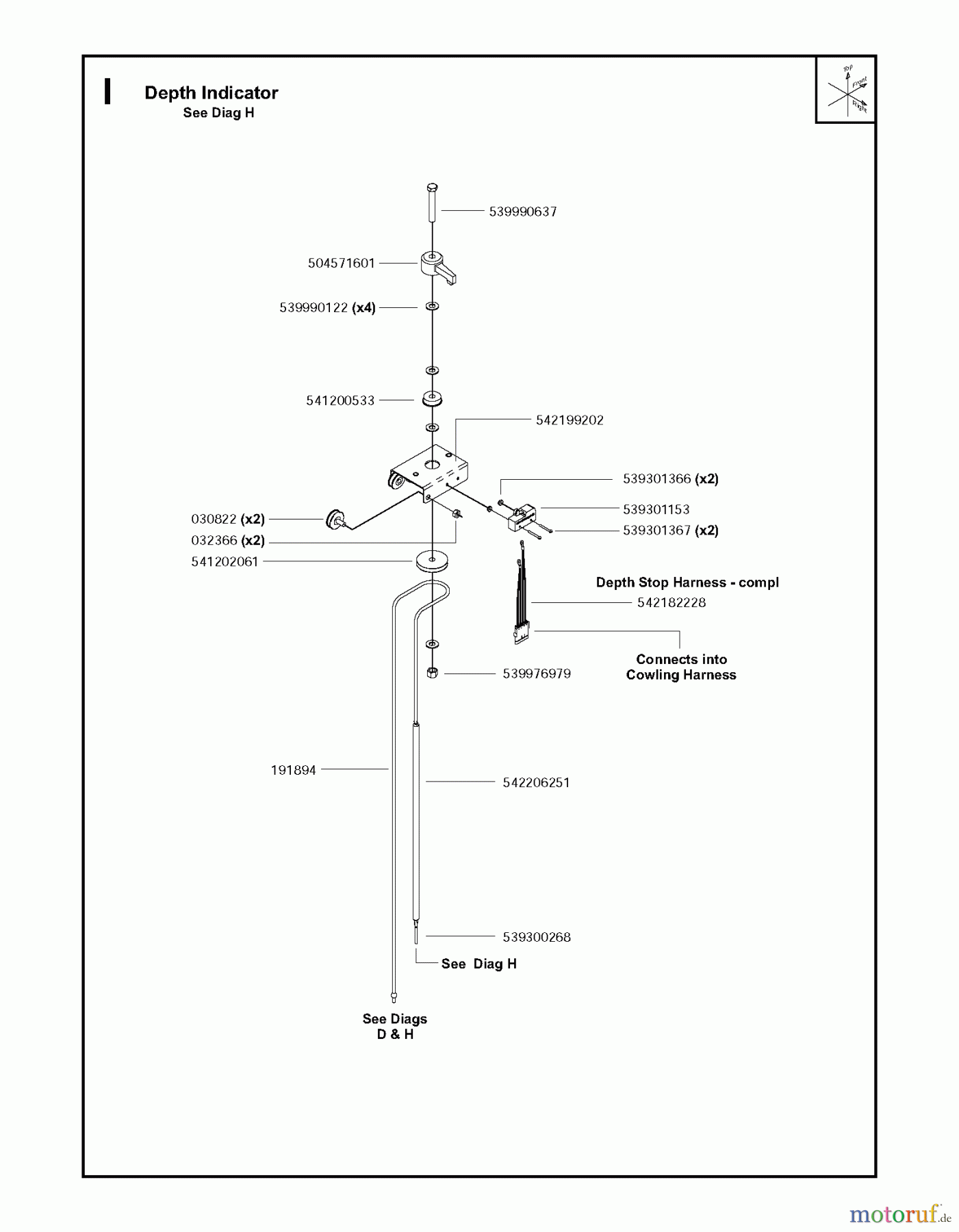  Trennschneider, Floor FS6600 JD T3, 2009-20 Depth Indicator