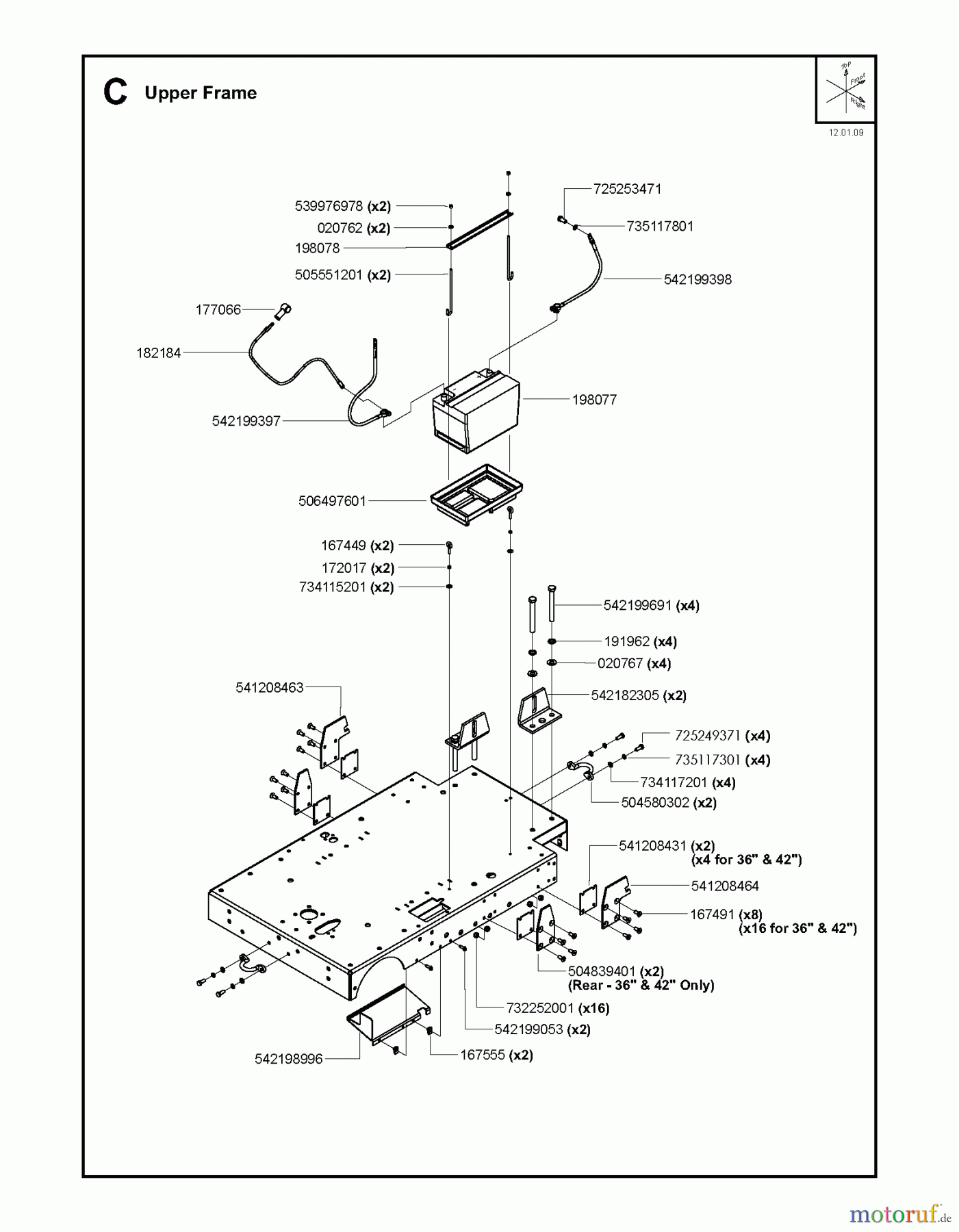 Trennschneider, Floor FS6800 YAN T3, 2009-10 Upper Frame