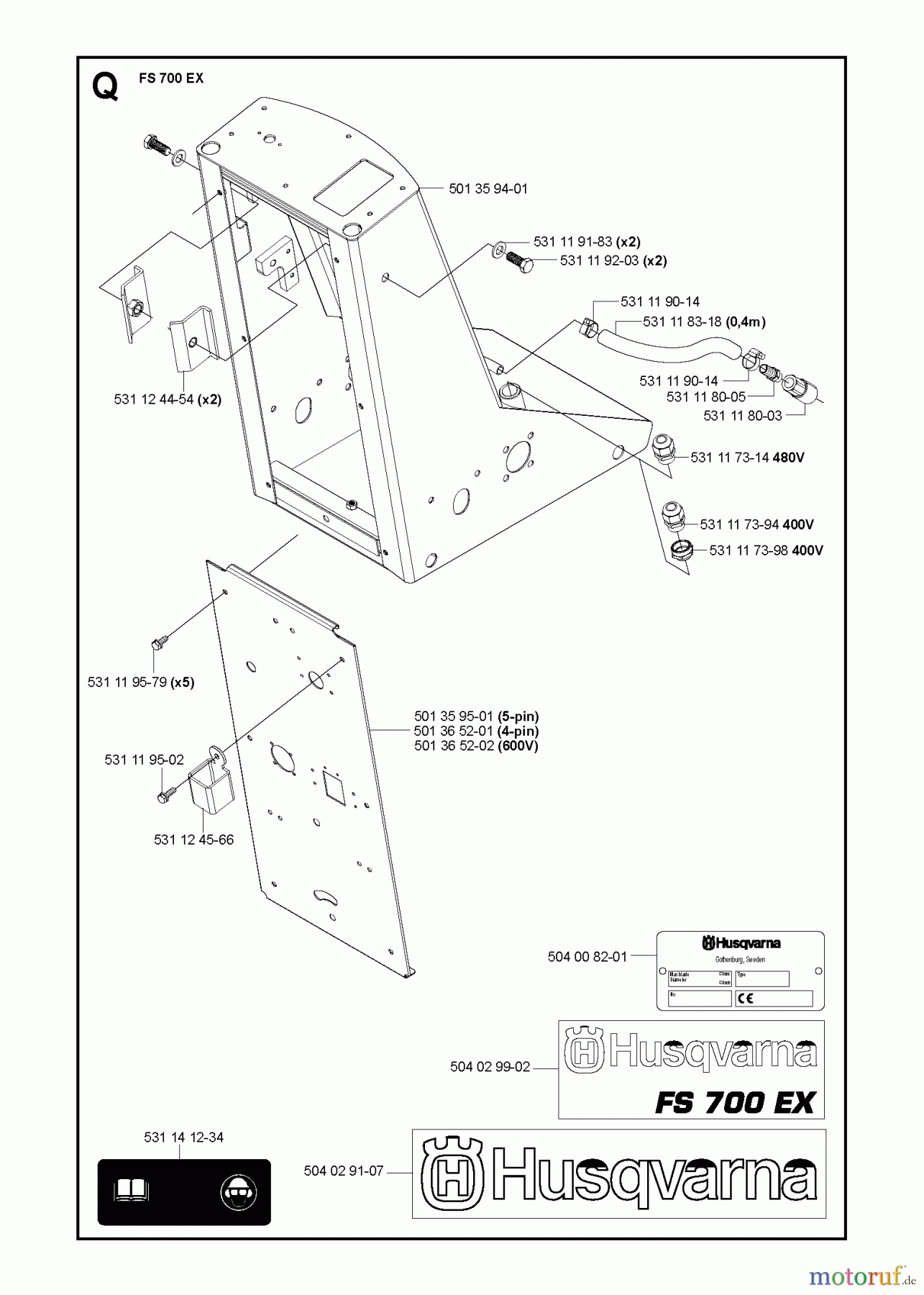 Trennschneider, Floor FS700 EX, 2007-15 CHASSIS / FRAME