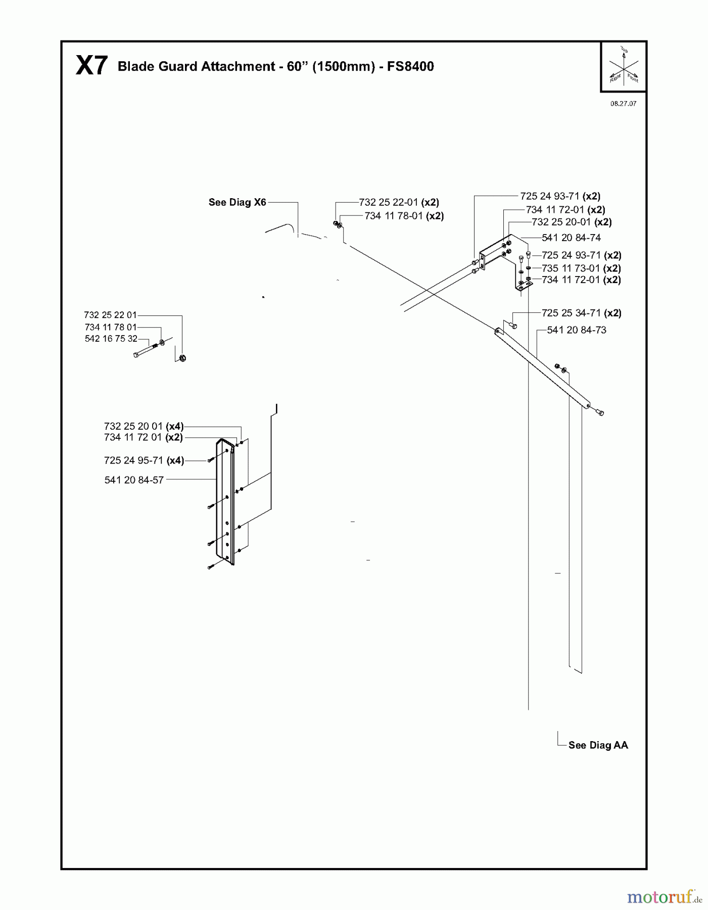  Trennschneider, Floor FS8400, 2007-36 Blade Guard Attachment - 60?