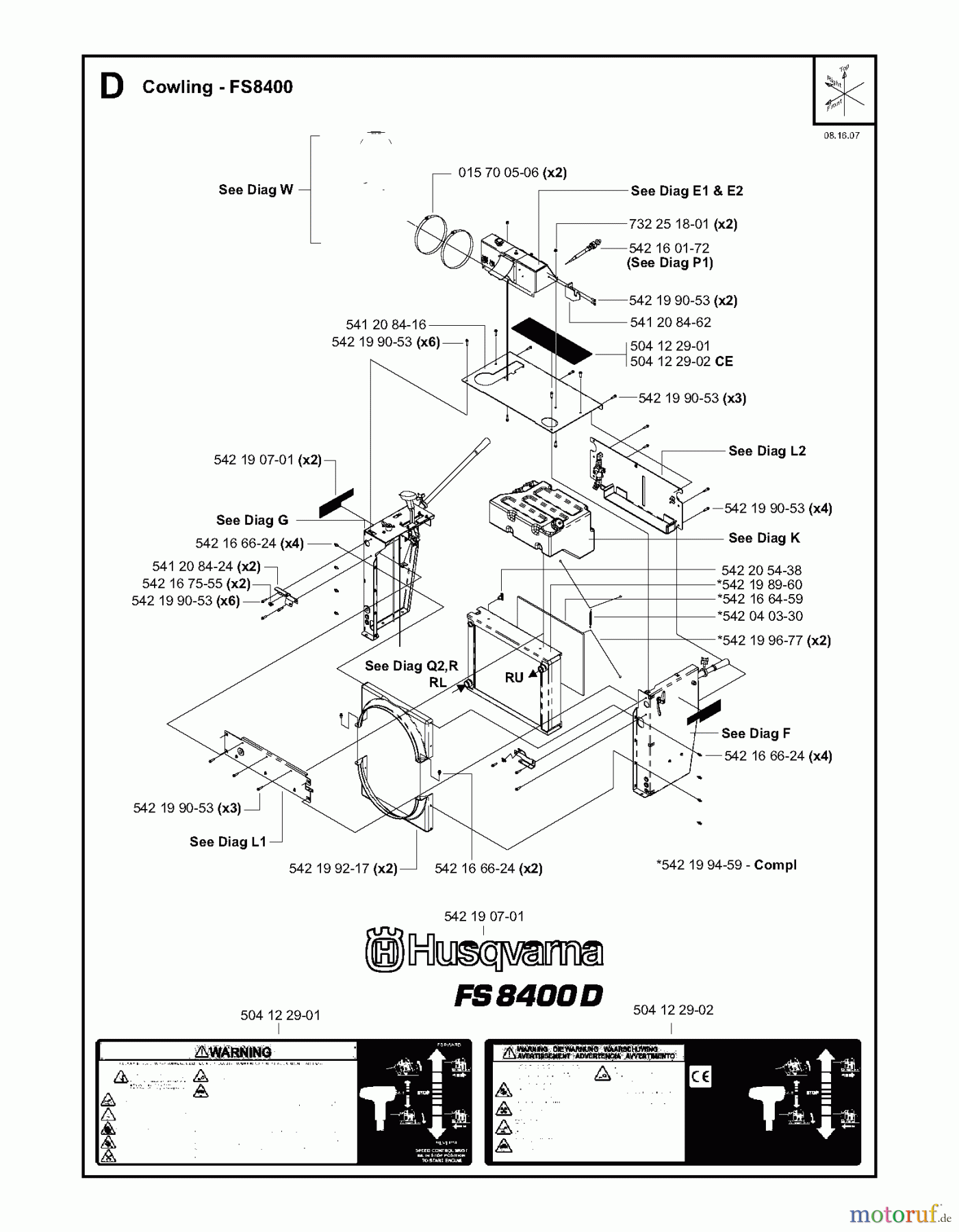 Trennschneider, Floor FS8400, 2007-36 Cowling
