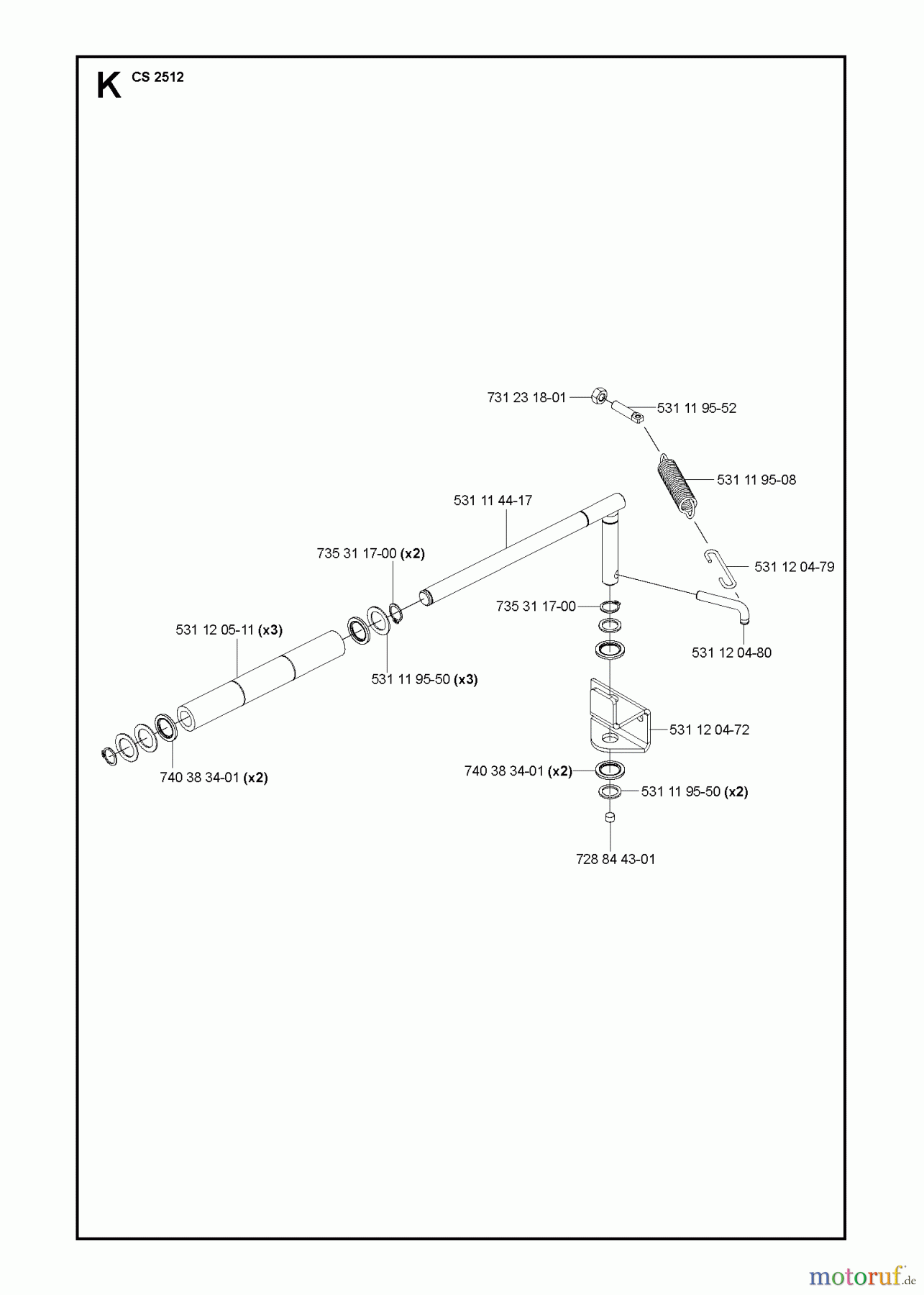  Wand und Kabelsägen CS2512, 2013-04, From machine number 1301- SHAFT #2