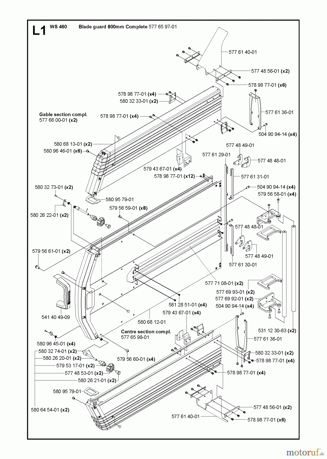  Wand und Kabelsägen WS460, 2012-07 GUARDS 800mm #1