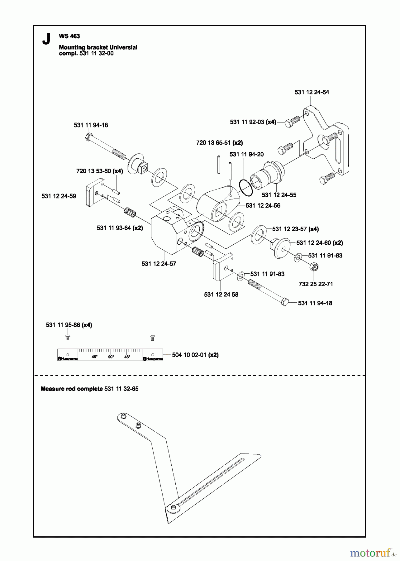  Wand und Kabelsägen WS463,  2008-51 MOUNTING BRACKET UNIVERSIAL