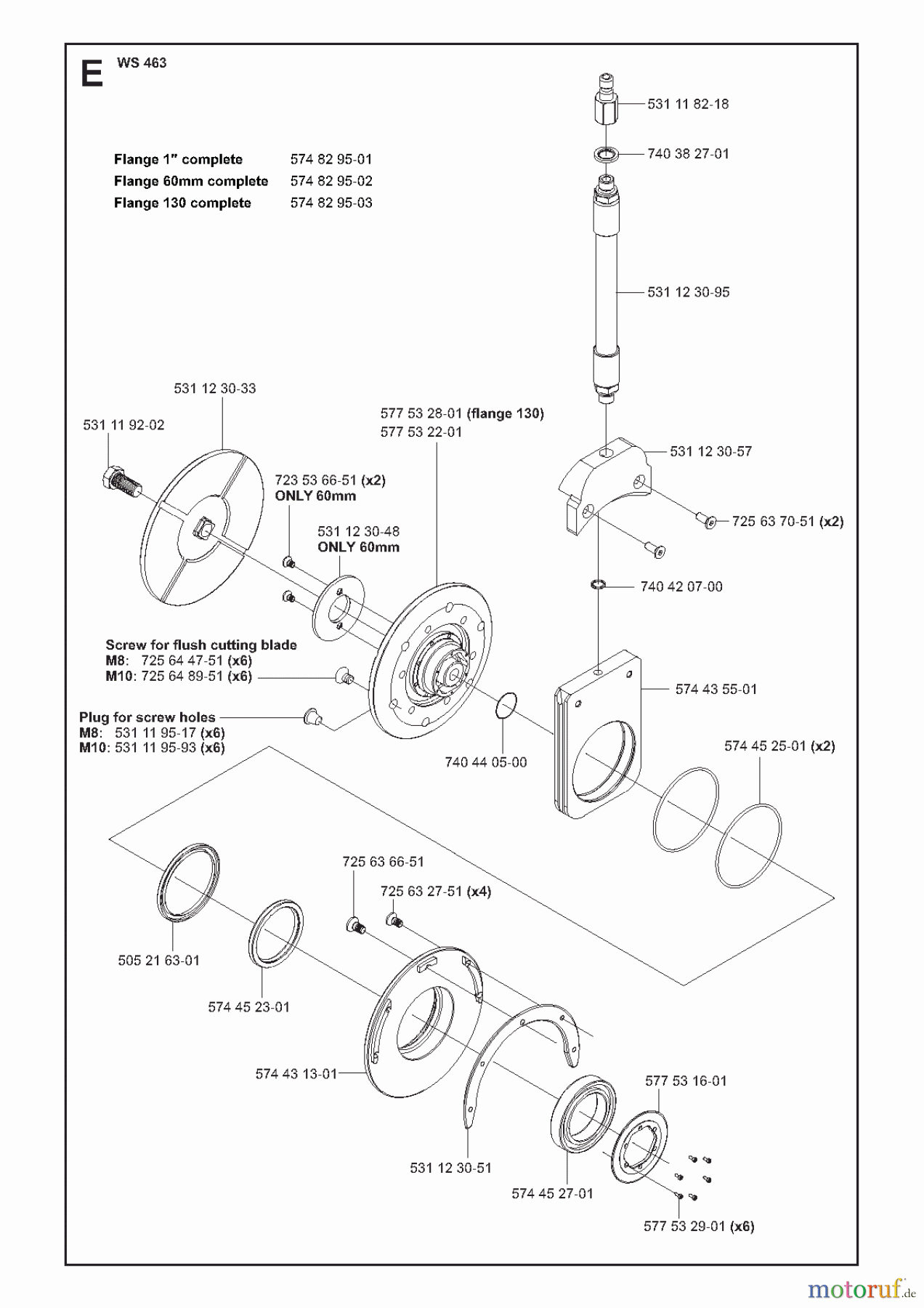  Wand und Kabelsägen WS463, 2011-02 BLADE FLANGE