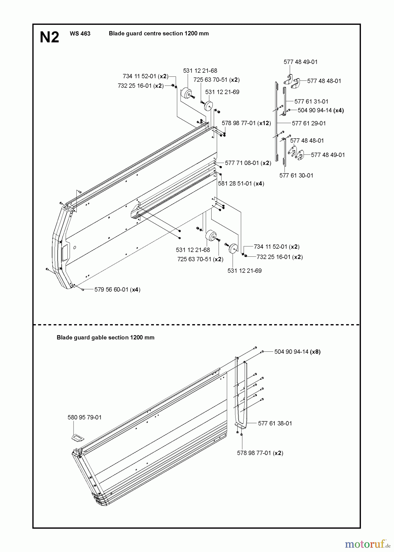  Wand und Kabelsägen WS463, 2012-07 GUARDS 1200mm #2