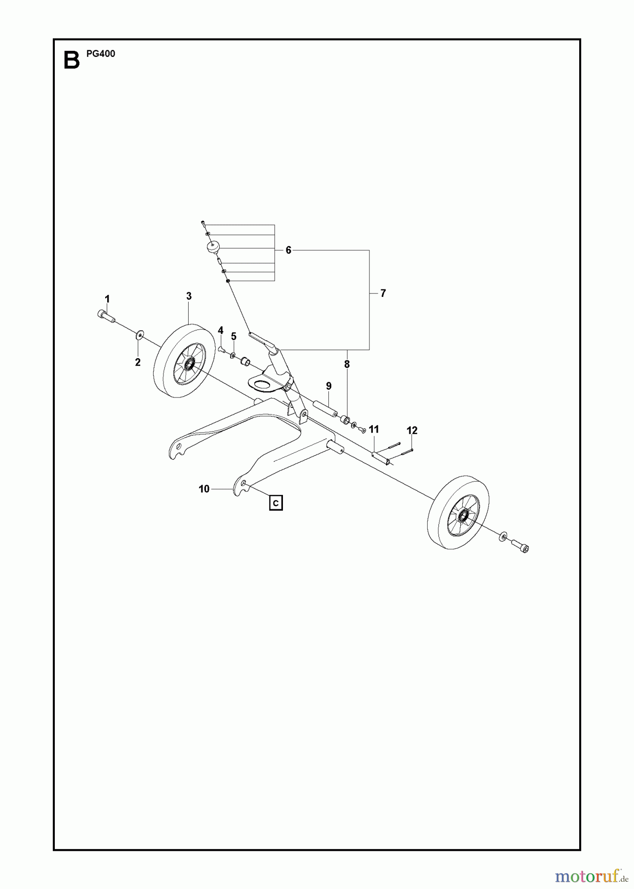  Oberflächenvorbereitungs Einheiten PG 400, from serial number 148 and forward, 2012-05 CHASSIS / FRAME
