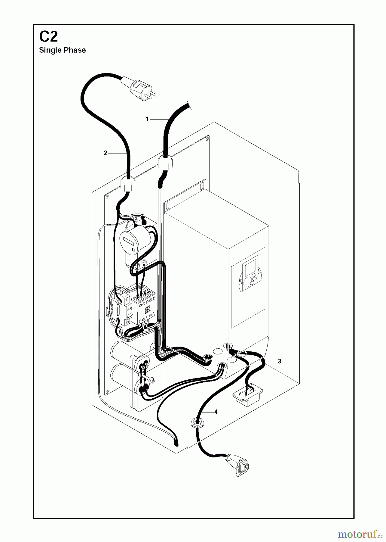 Oberflächenvorbereitungs Einheiten PG 530, To machine number 1208-3, 2008-10 Electrical Box overview single phase