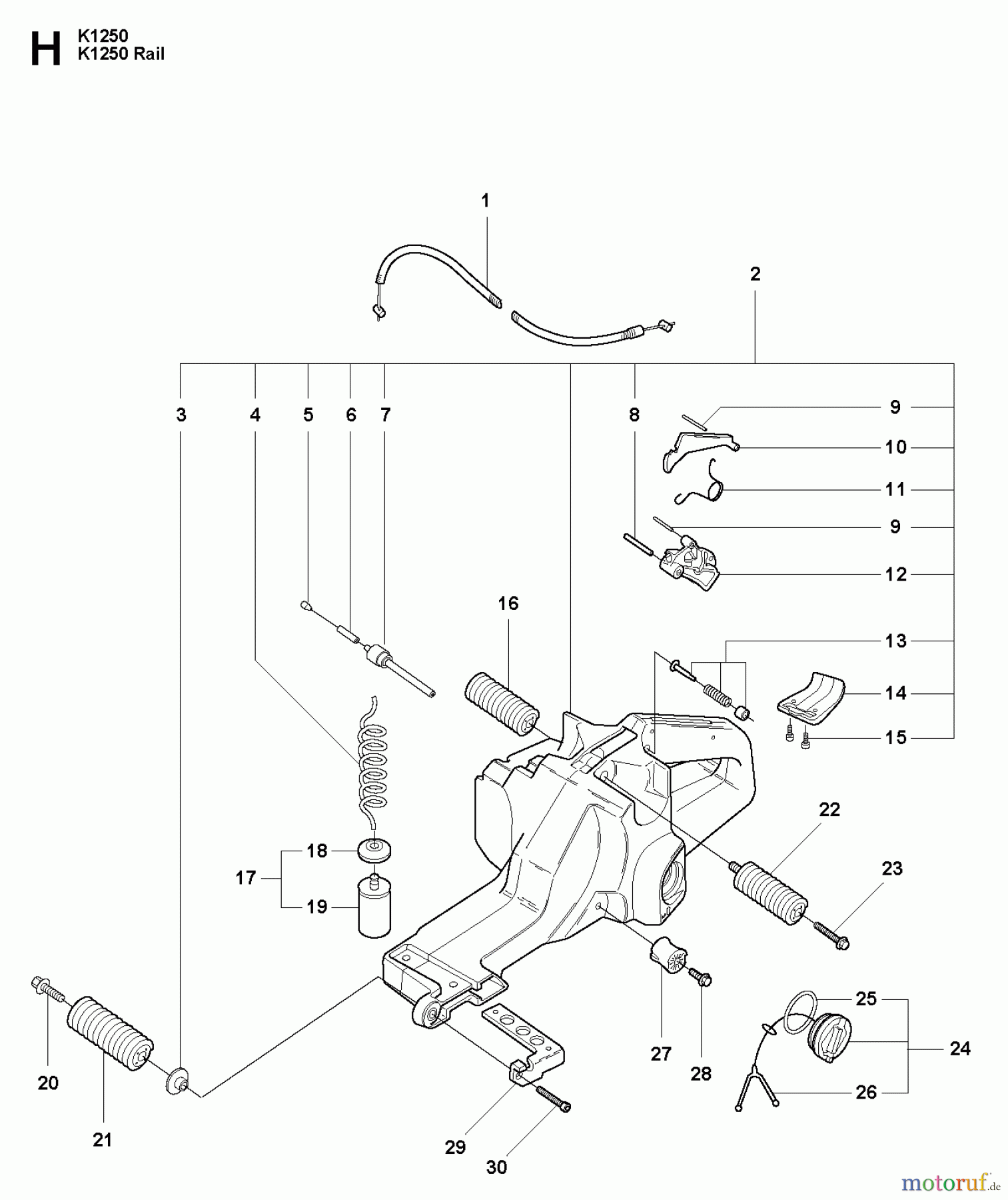  Trennschneider, Cut-Off K1250 Active, 2008-01 FUEL TANK