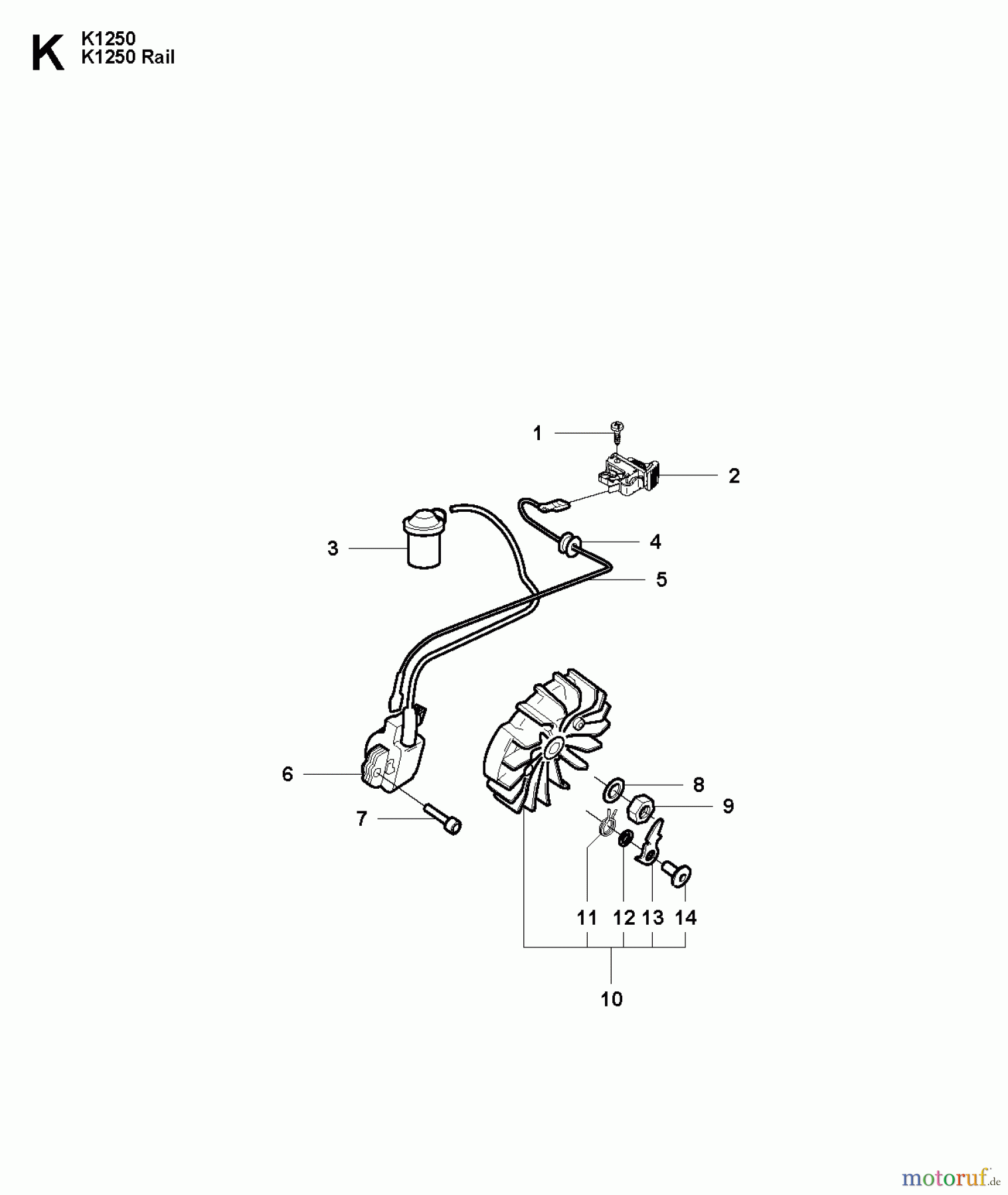  Trennschneider, Cut-Off K1250 RAIL, 2008-01 IGNITION SYSTEM