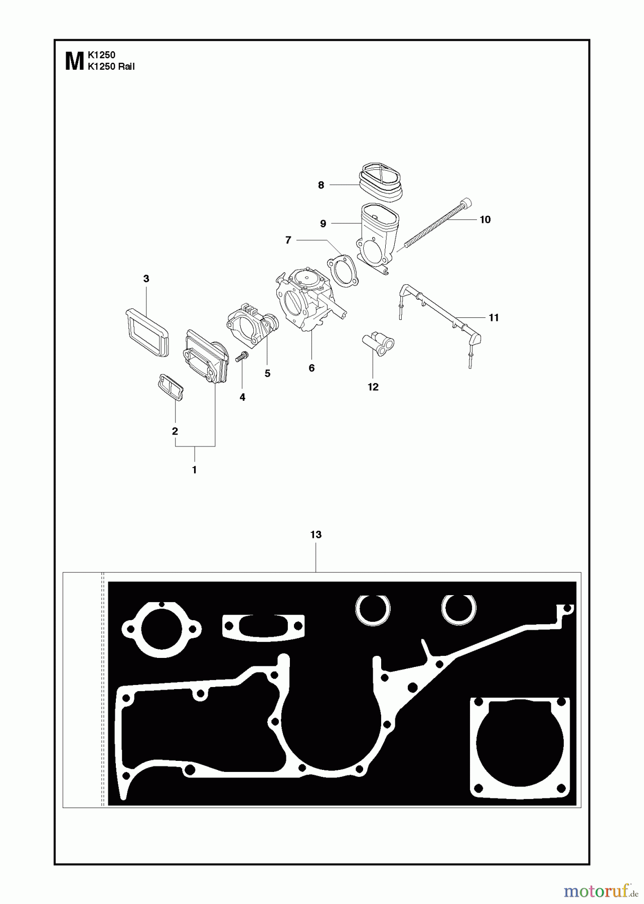  Trennschneider, Cut-Off K1250 Rail, 2010-02 CARBURETOR