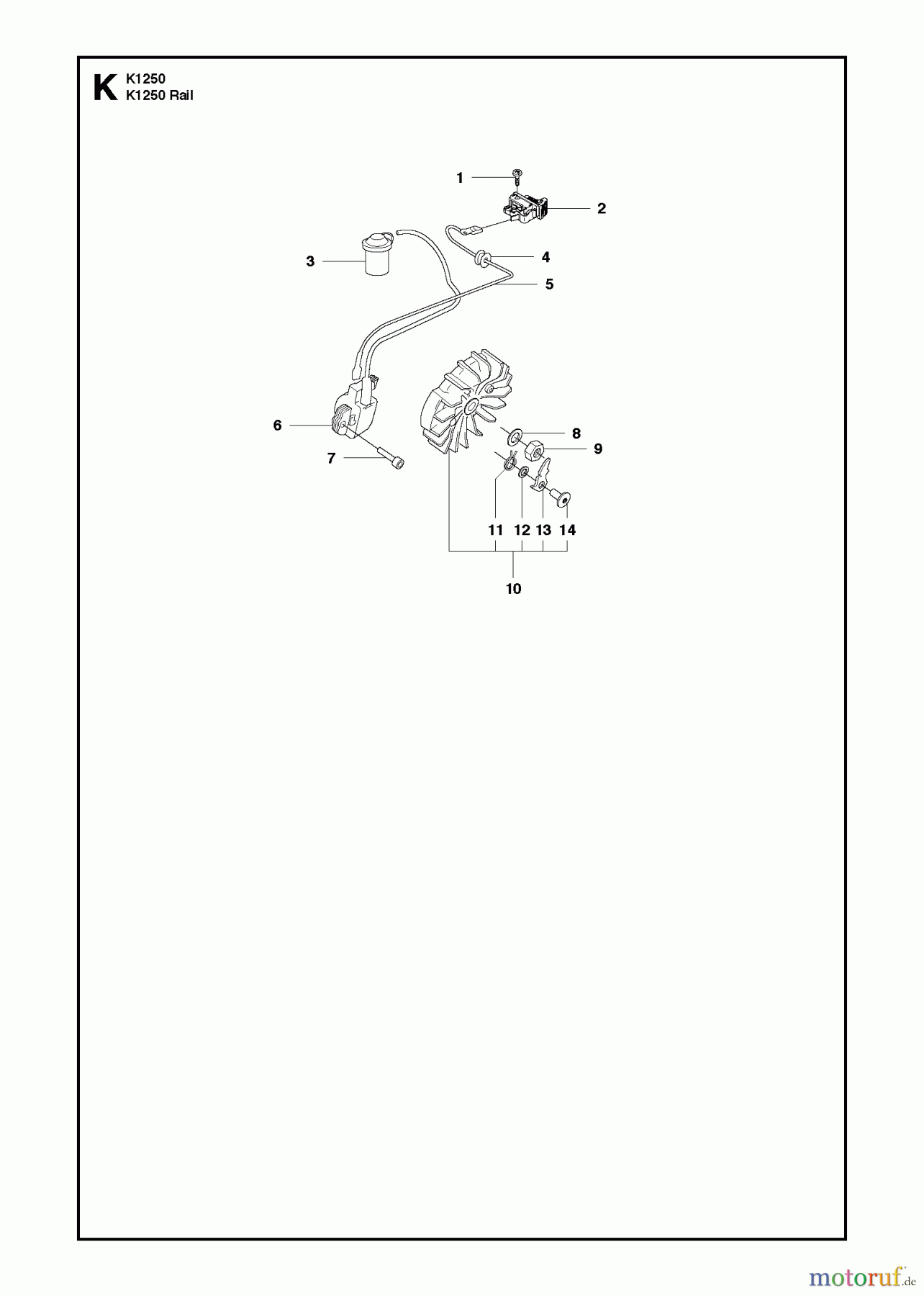  Trennschneider, Cut-Off K1250 Rail, 2010-02 IGNITION SYSTEM