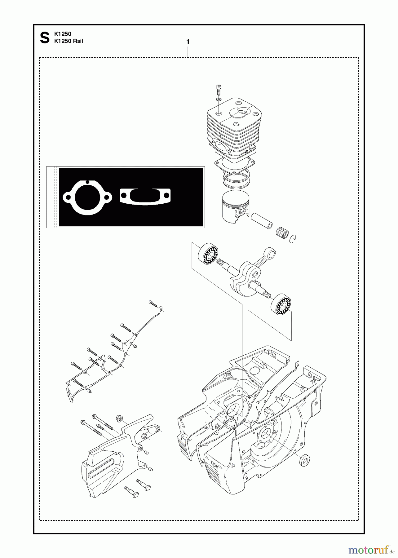  Trennschneider, Cut-Off K1250 Rail, 2010-02 SHORT BLOCK