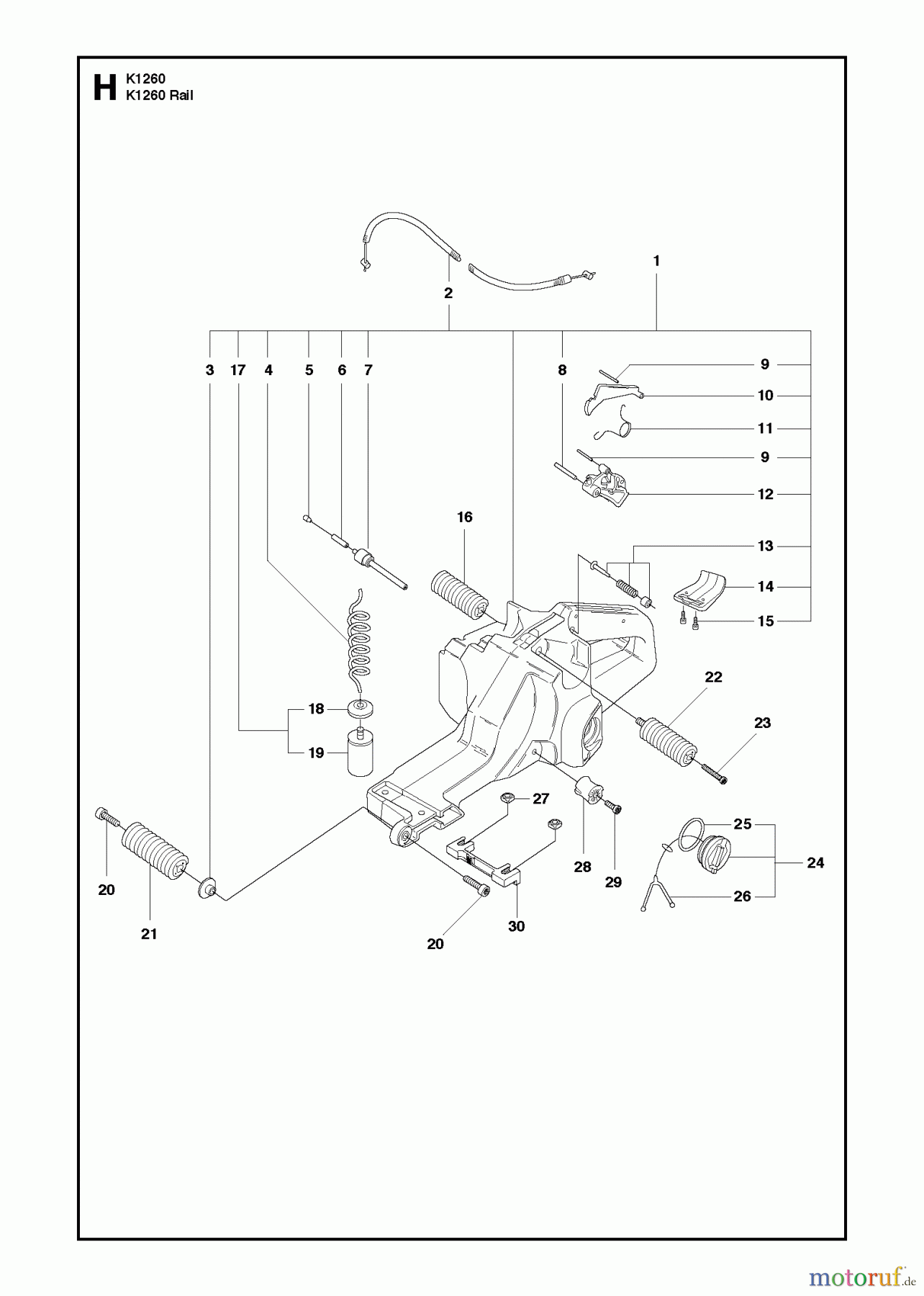 Trennschneider, Cut-Off K1260, 2010-10 FUEL TANK