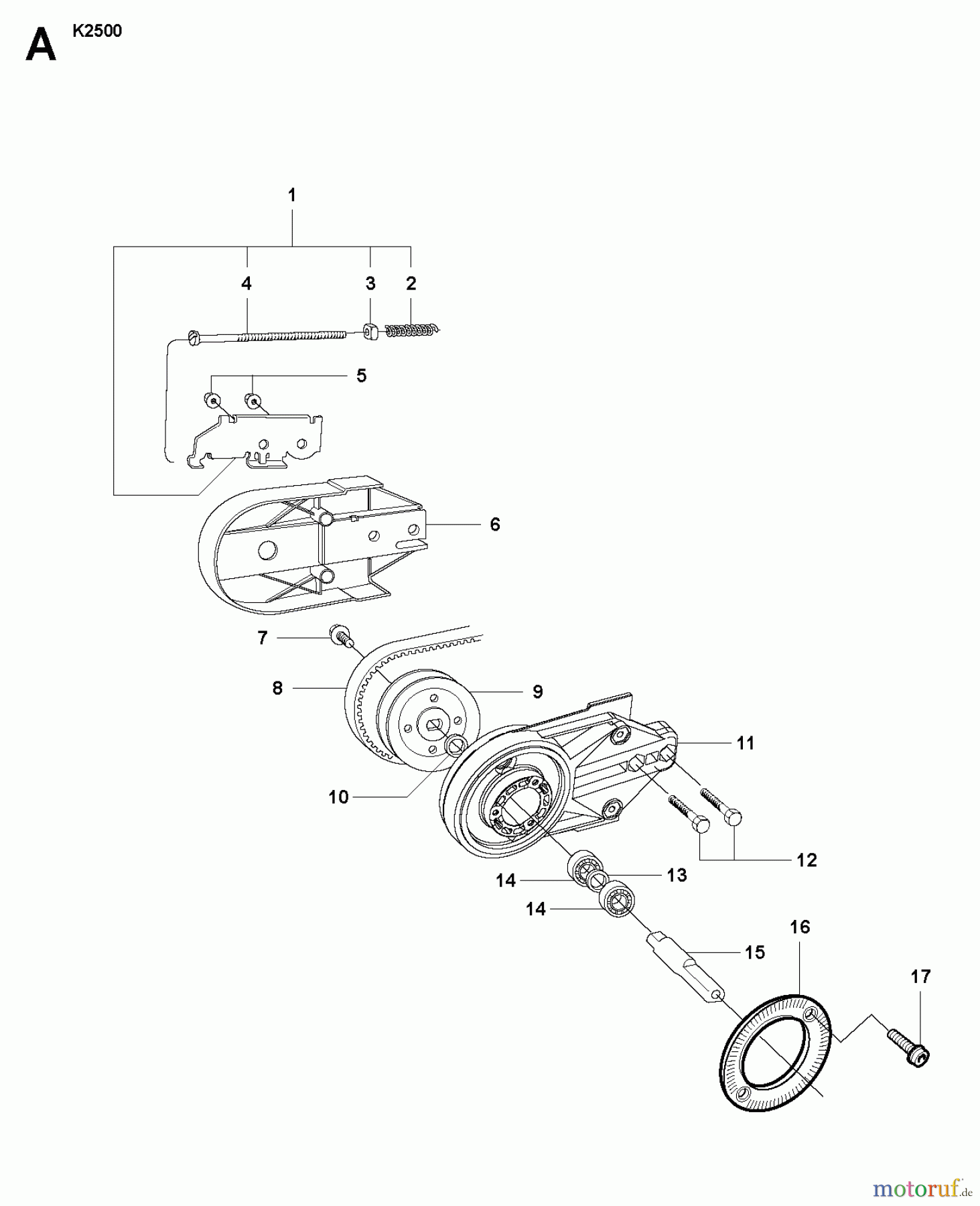  Trennschneider, Cut-Off K2500, 2007-01 BELT GUARD & PULLEY