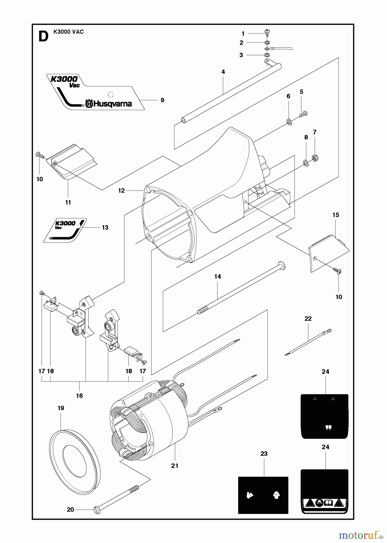  Trennschneider, Cut-Off K3000 VAC, 2011-01 MOTOR HOUSING