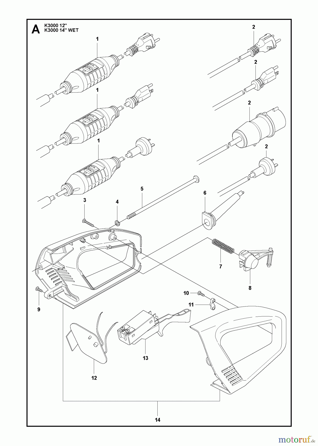  Trennschneider, Cut-Off K3000 WET, 2009-03 ELECTRICAL