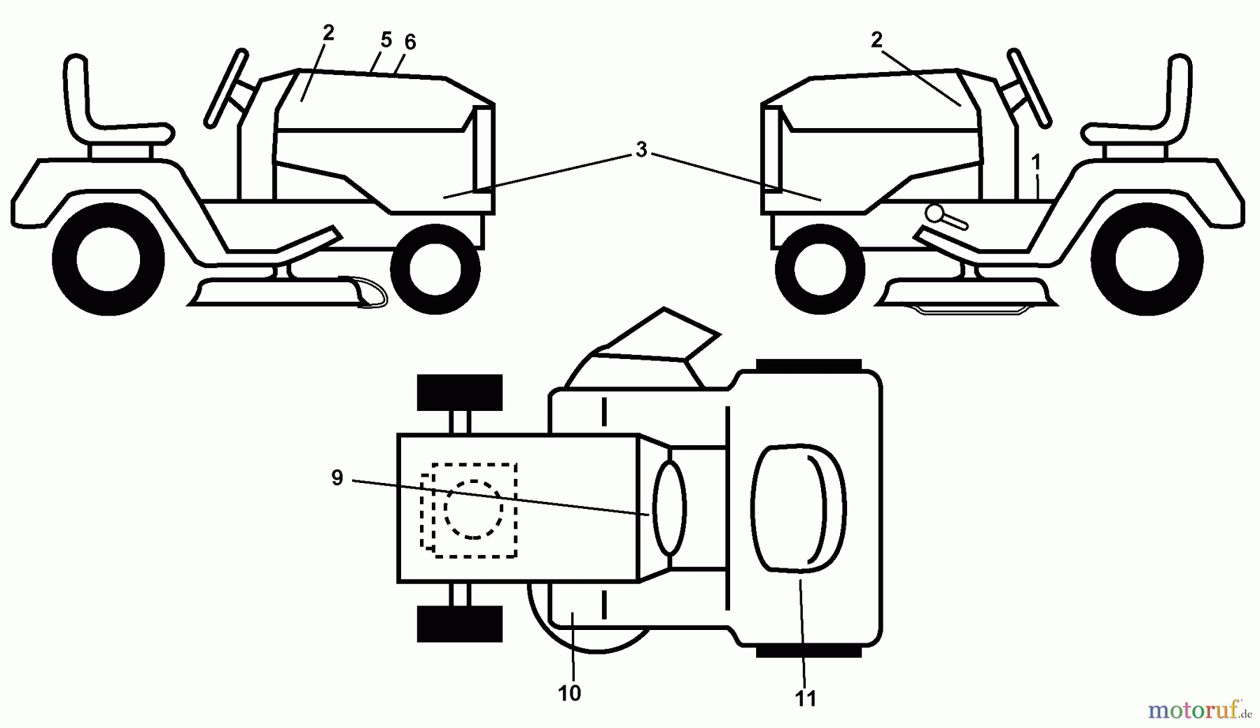 Husqvarna Rasen und Garten Traktoren YTH 23V42LS (96043008800) - Husqvarna Yard Tractor (2009-12 & After) Decals
