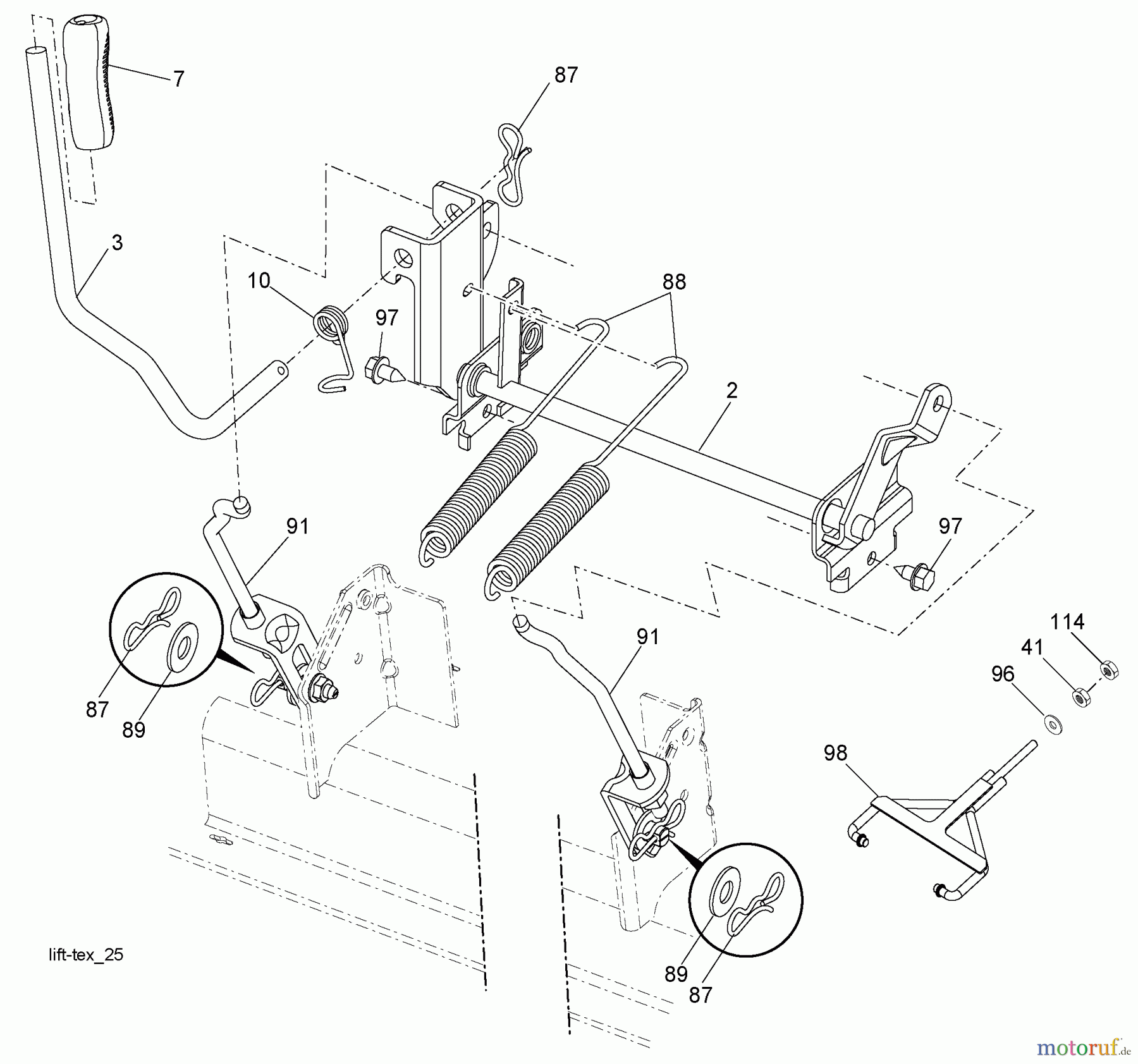 Husqvarna Rasen und Garten Traktoren YTH 23V42LS (96043008800) - Husqvarna Yard Tractor (2009-12 & After) Mower Lift