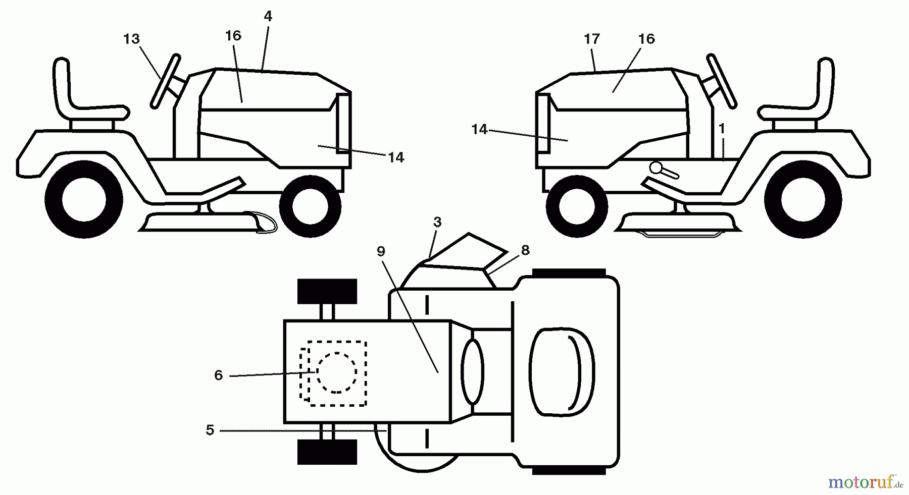 Husqvarna Rasen und Garten Traktoren YTH 2454 (96043003402) - Husqvarna Yard Tractor (2008-02 & After) Decals