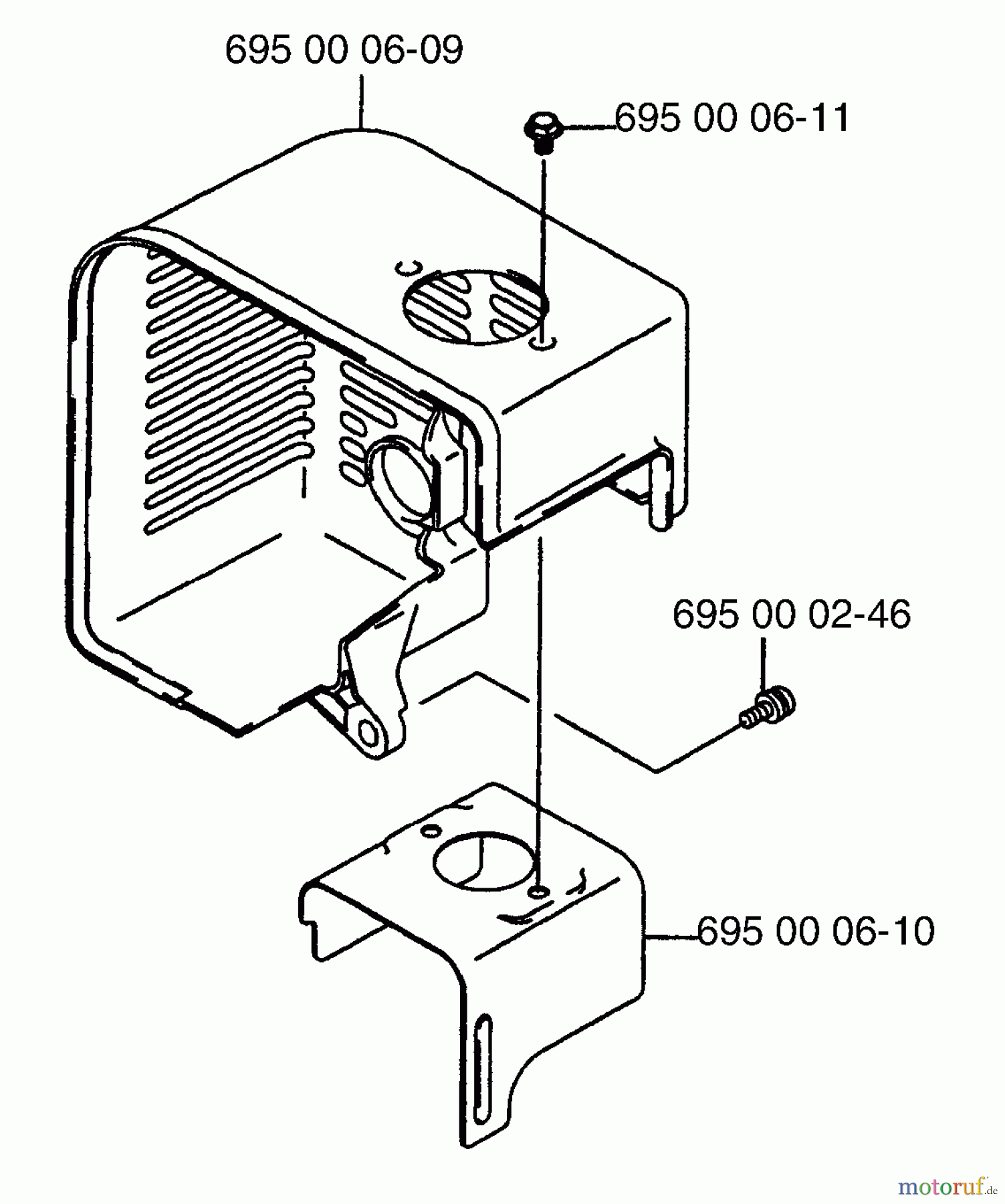 Husqvarna Bläser / Sauger / Häcksler / Mulchgeräte 155 BT - Husqvarna Backpack Blower (1998-10 & After) Engine Shroud