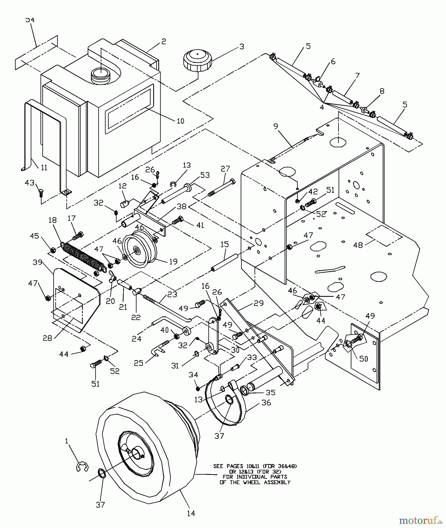  Husqvarna Rasenmäher für Großflächen W 3213A (968999107) - Husqvarna Wide-Area Walk-Behind Mower (2000-02 to 2001-01) Wheel Drive & Axle Assembly
