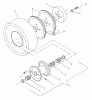 Husqvarna W 3613A (968999108) - Wide-Area Walk-Behind Mower (2001-02 & After) Listas de piezas de repuesto y dibujos Traction Wheel Assembly