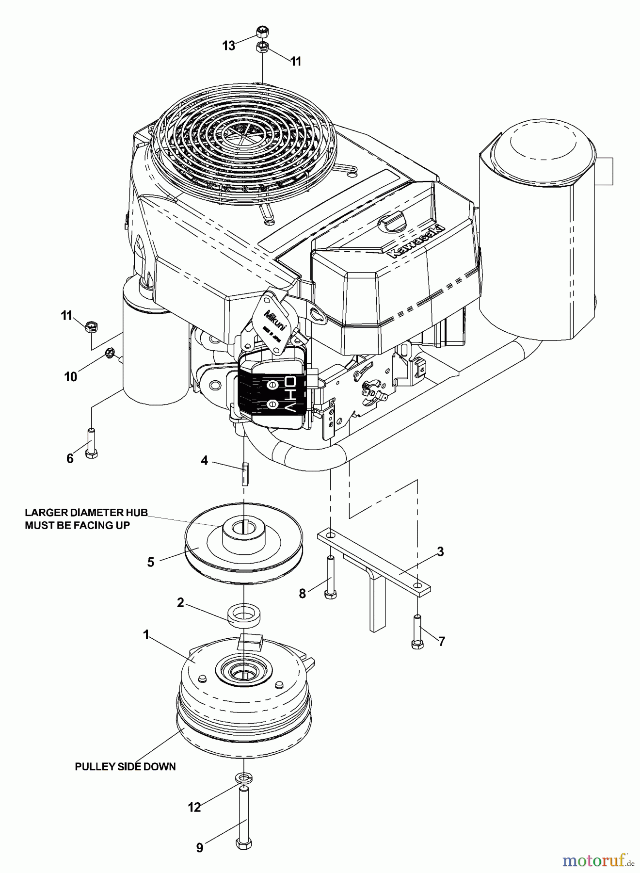 Husqvarna Rasenmäher für Großflächen WH 5219EFQ (968999253) - Husqvarna Wide-Area Walk-Behind Mower (2005-08 to 2006-11) 17 HP AND 19 HP ENGINES