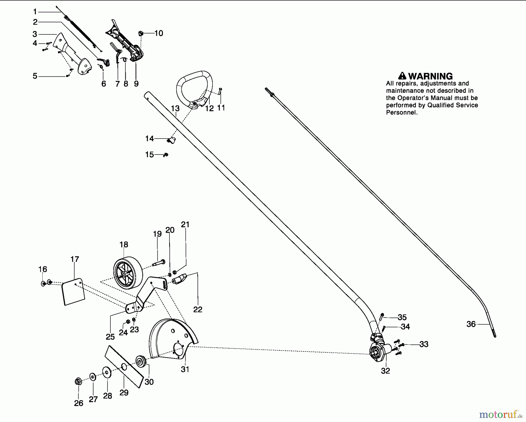 Husqvarna Kantenschneider 125 E - Husqvarna Handheld Edger (2009-09 & After) Handle & Controls