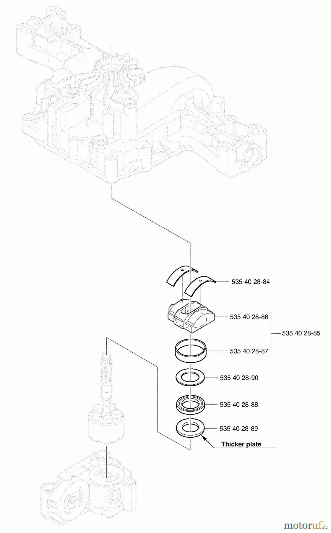 Husqvarna Motoren K 46 - Tuff Torq Transmission (2002-06 & After) Range Shifter