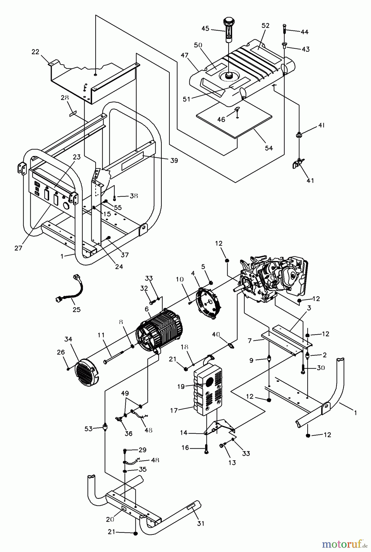 Husqvarna Stromerzeuger 1365 GN - Husqvarna Portable Generator (2004-06 to 2006-03) Main Unit