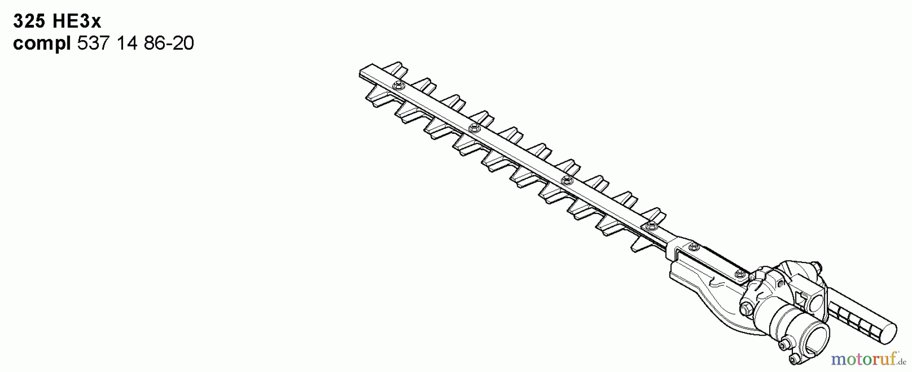 Husqvarna Heckenscheren 325 HE 3X - Husqvarna Hedge Trimmer (2005-10 to 2006-12) Cutting Assy