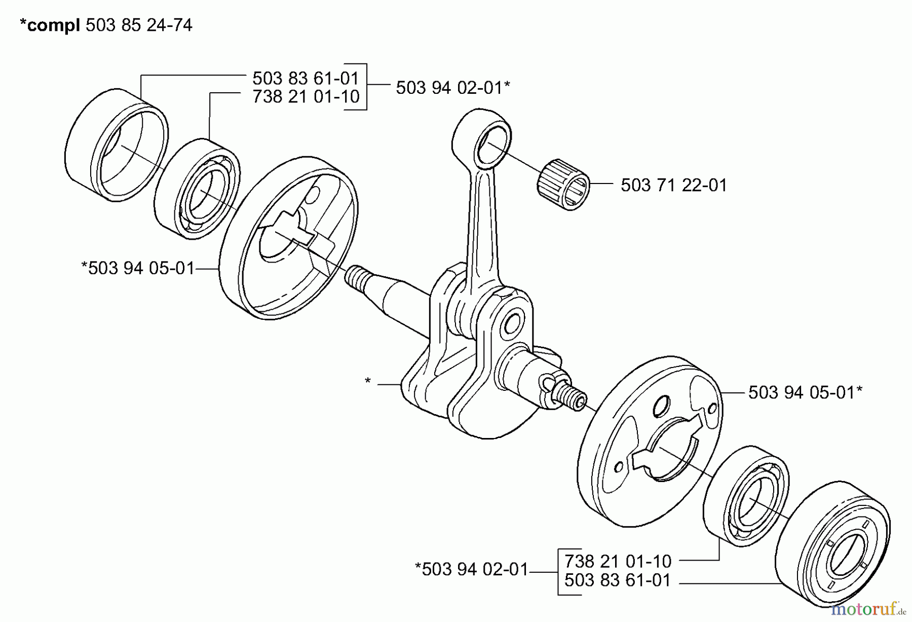 Husqvarna Heckenscheren 325 HDA 55 - Husqvarna Hedge Trimmer (2001-01 to 2001-04) Crankshaft