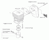 Husqvarna HA 110 - Hedge Trimmer Attachment (2005-09 to 2005-09) Listas de piezas de repuesto y dibujos Piston/Cylinder&Muffler