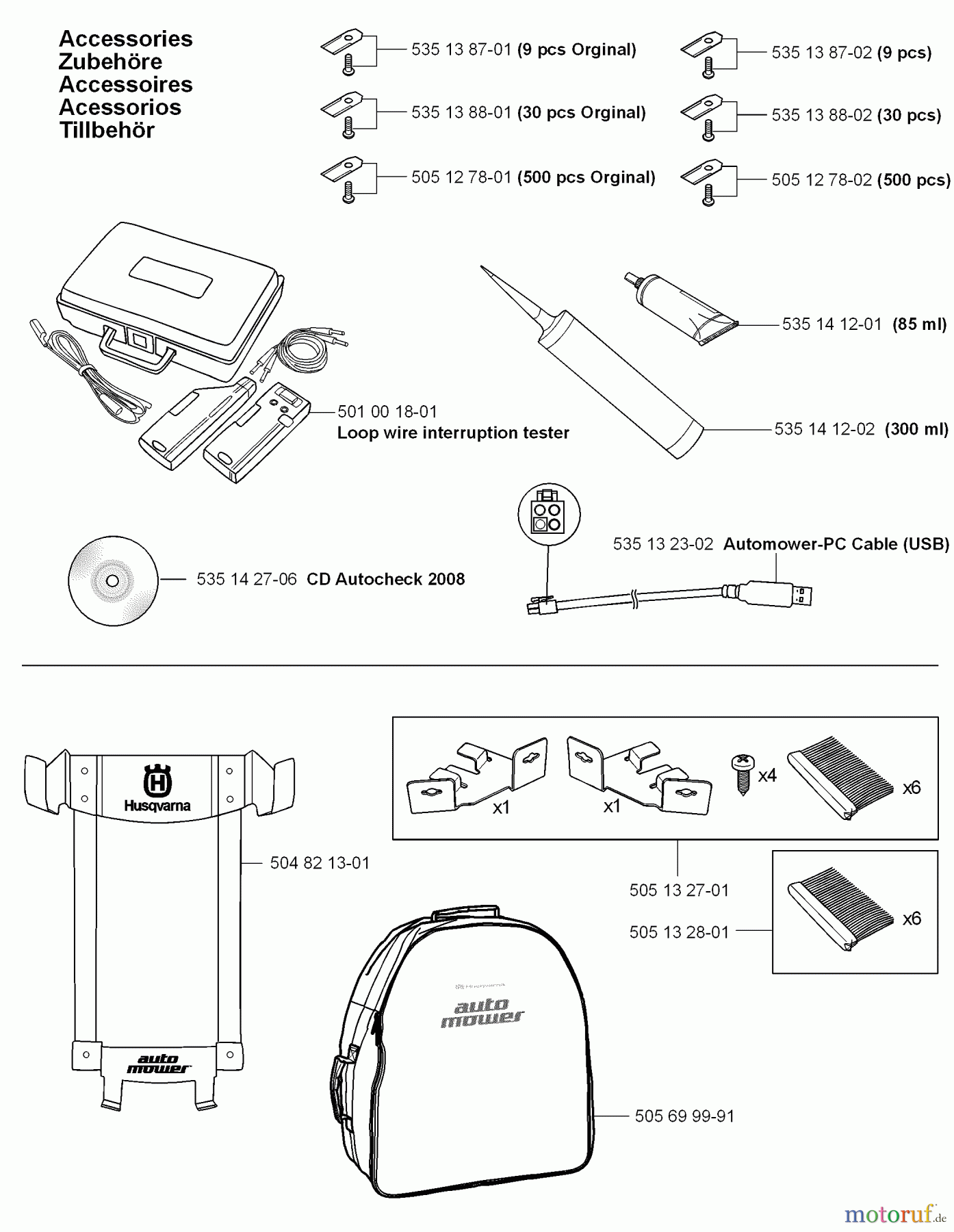 Husqvarna Automower, Mähroboter 210 C - Husqvarna Auto Mower (2008-05 to 2009-01) Installation/Accessories