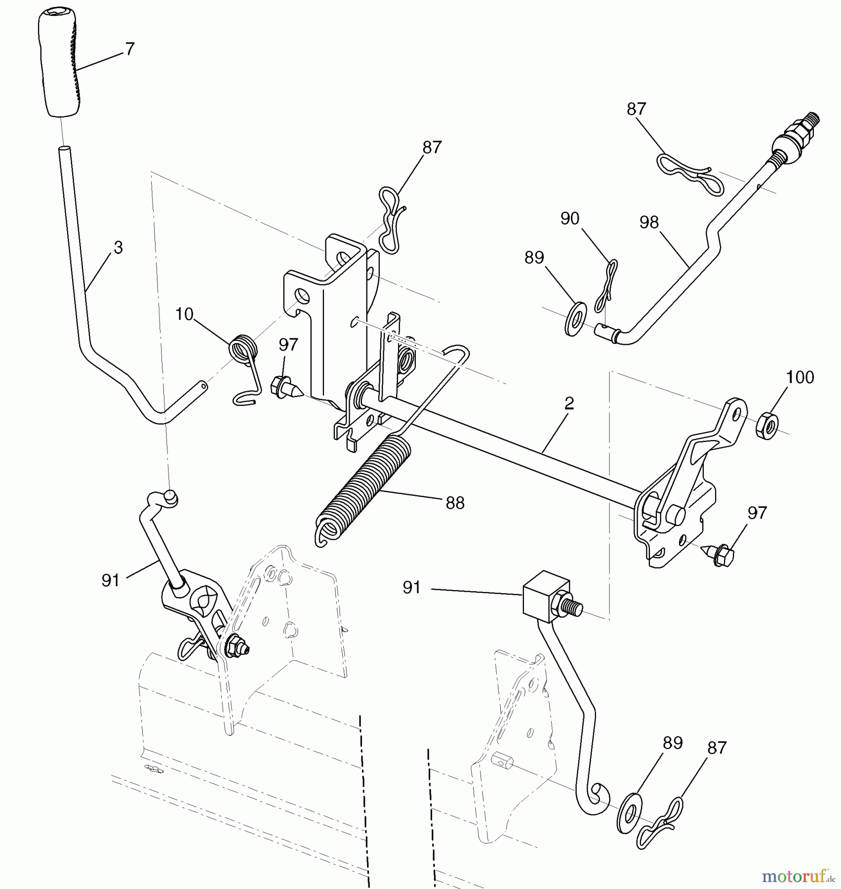 Husqvarna Rasen und Garten Traktoren 2042LS (96043004200) - Husqvarna Lawn Tractor (2008-01 & After) Mower Lift
