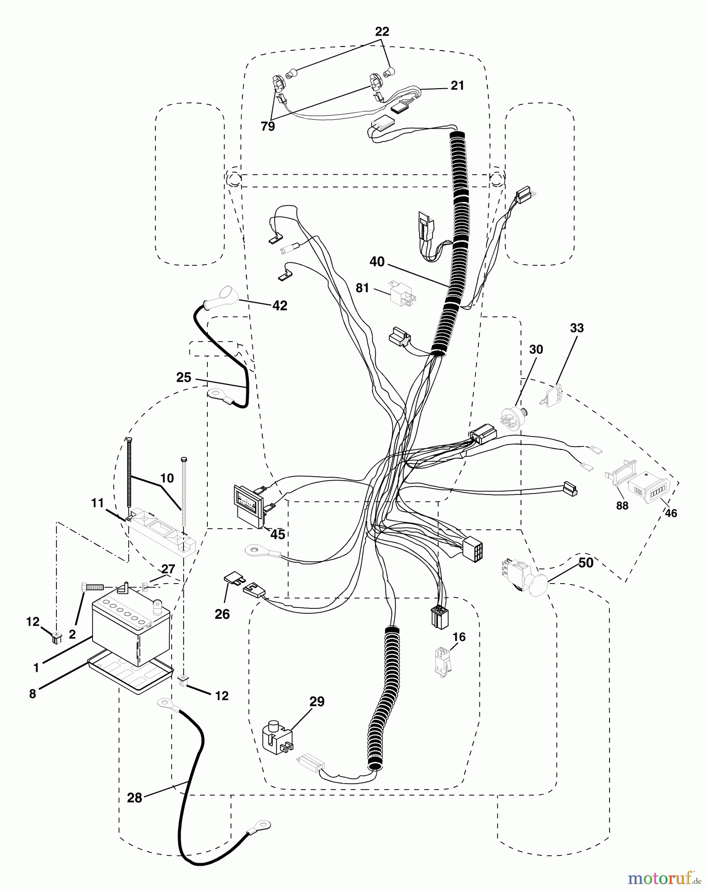 Husqvarna Rasen und Garten Traktoren GTH 2248XPA (954567888) - Husqvarna Garden Tractor (2002-01 & After) Electrical