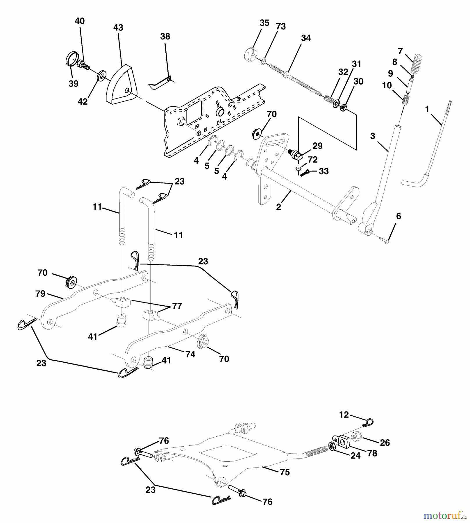 Husqvarna Rasen und Garten Traktoren GTH 2548 B (954572004) - Husqvarna Garden Tractor (2004-02 & After) Lift Assembly