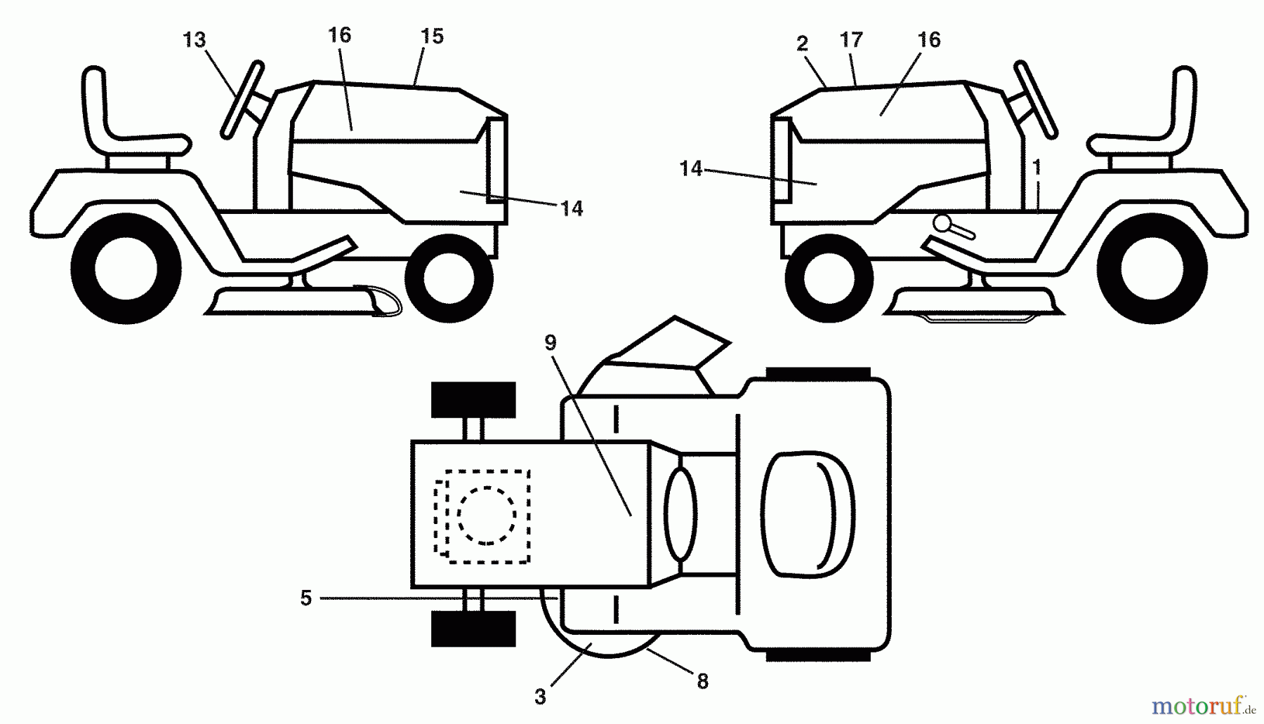 Husqvarna Rasen und Garten Traktoren GTH 26K54 (96043003100) - Husqvarna Garden Tractor (2006-11 & After) Decals
