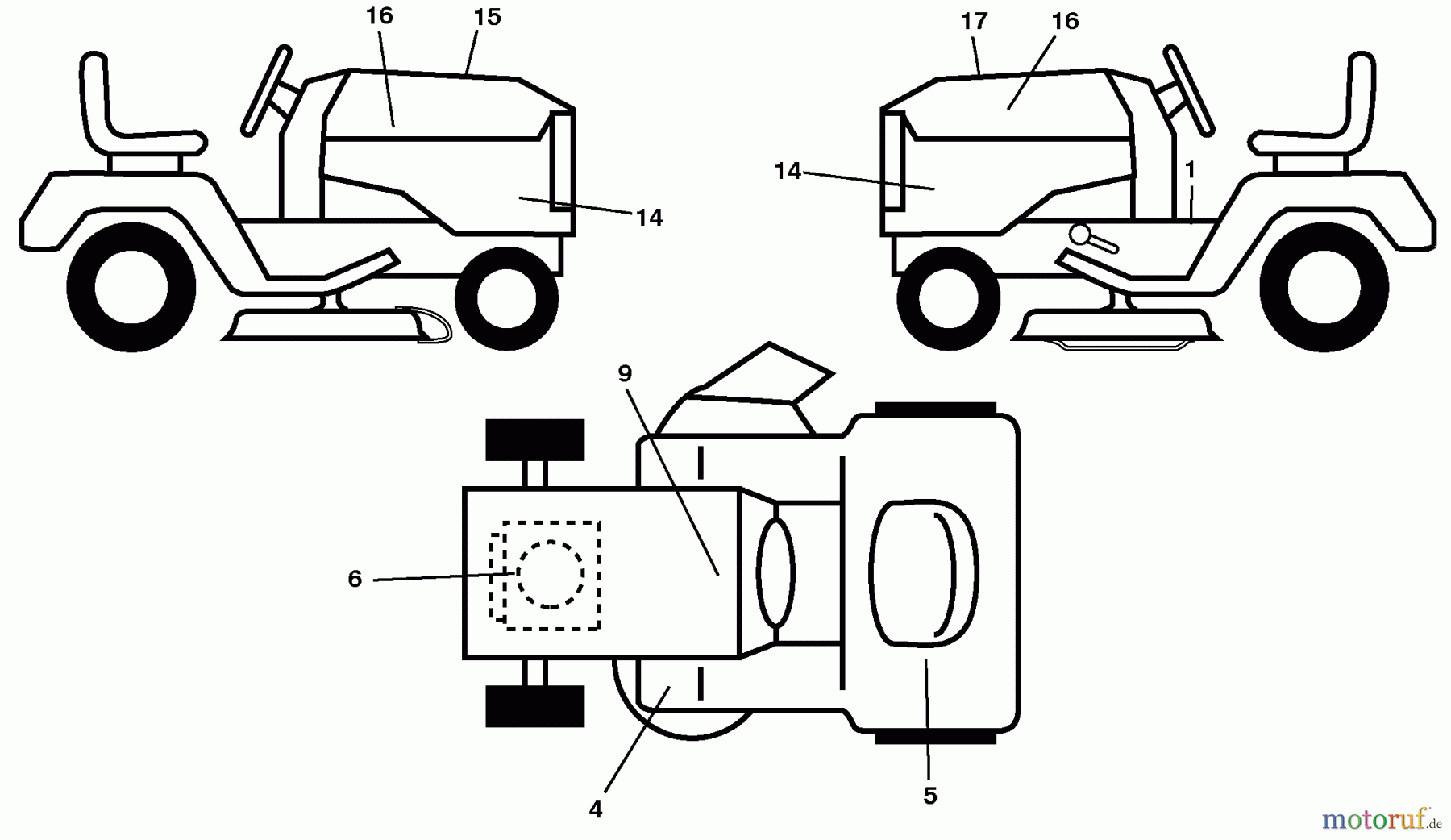 Husqvarna Rasen und Garten Traktoren GTH 27V52LS (96043009900) - Husqvarna Garden Tractor (2009-12 & After) Decals