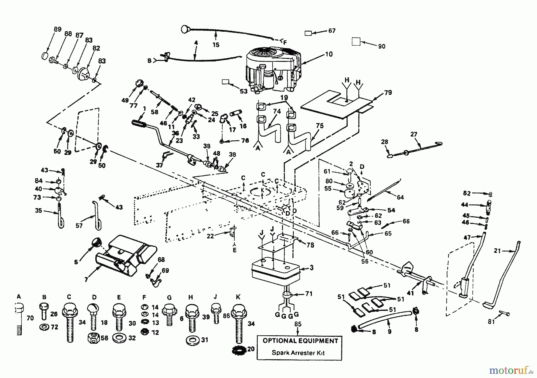 Husqvarna Rasen und Garten Traktoren HVGTV 16 AR - Husqvarna Lawn Tractor (1990-01 & After) Power And Mechanical Controls Group