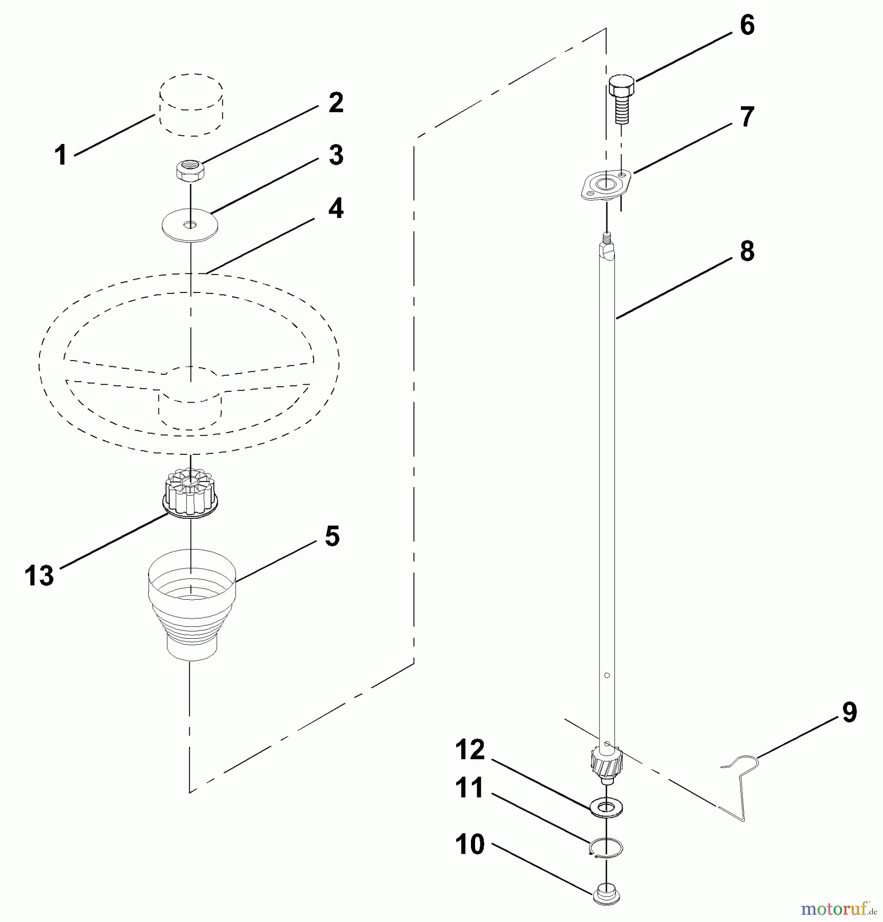 Husqvarna Rasen und Garten Traktoren LRH 125 (954001222C) - Husqvarna Lawn Tractor (1995-03 & After) Steering Wheel