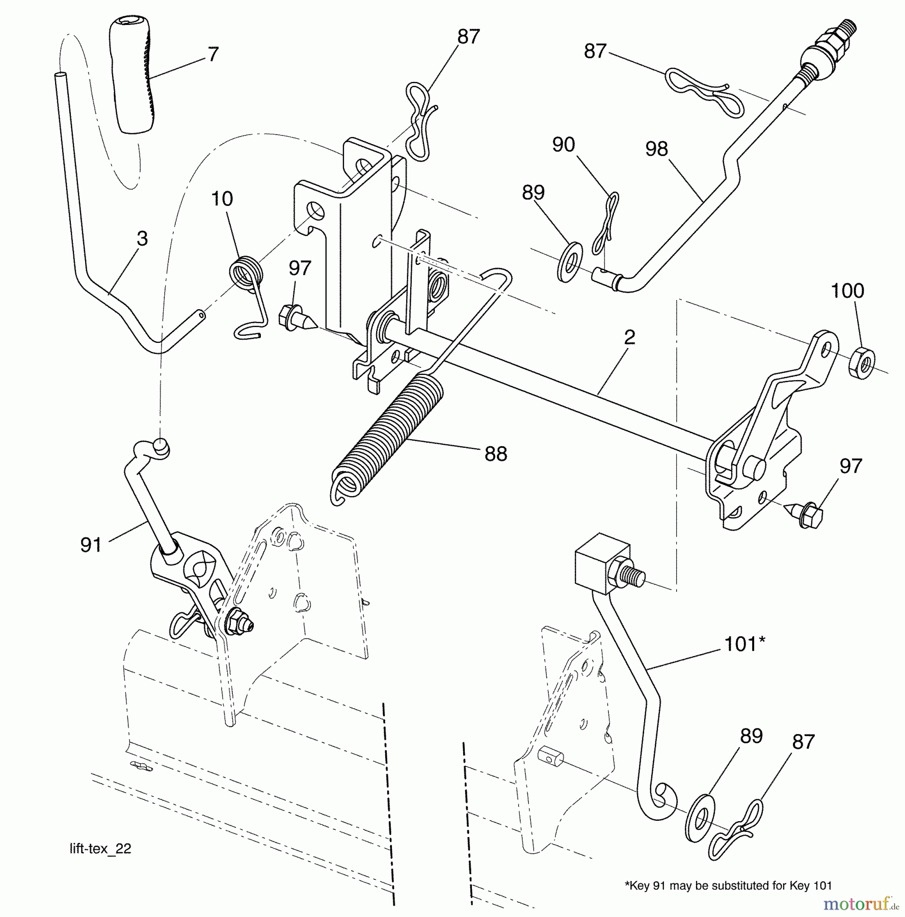 Husqvarna Rasen und Garten Traktoren LTH 2042 (96043009200) - Husqvarna Lawn Tractor (2009-10 & After) Mower Lift