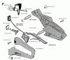 Jonsered 2051 - Chainsaw (1993-05) Spareparts HANDLE