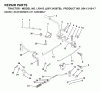 Jonsered LRH13 (J8F13H36TB, 954130017) - Lawn & Garden Tractor (1998-12) Ricambi BRAKE / REAR MOWER LIFT