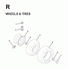 Jonsered LRH13 - 36" Lawn & Garden Tractor (1998-01) Ricambi WHEELS TIRES
